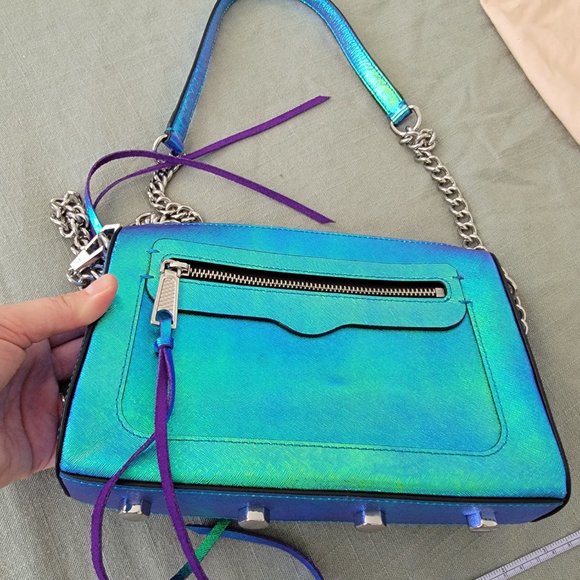 Rebecca Minkoff holographic/iridescent Avery purse - Picture 2 of 12